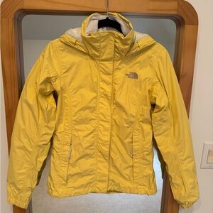 The North Face Sunny Yellow Hooded Rain Jacket